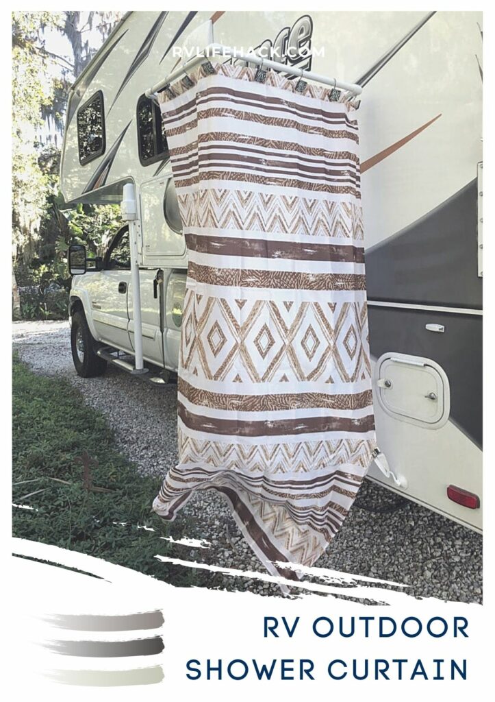 rv folding shower curtain rod