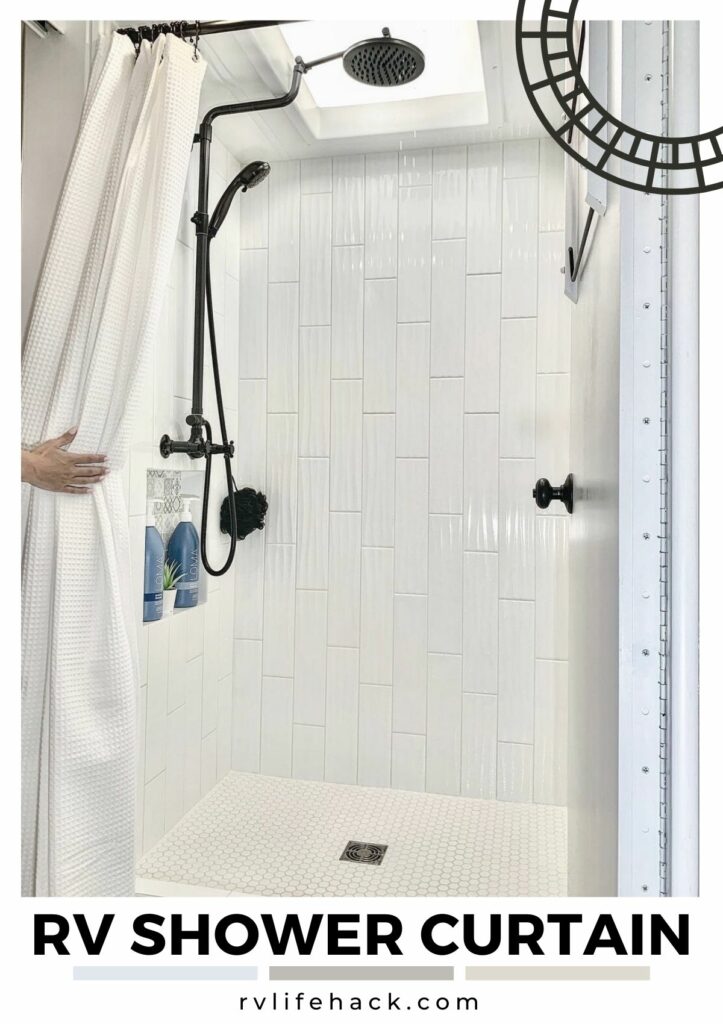 rv outside shower how to hang privacy curtain