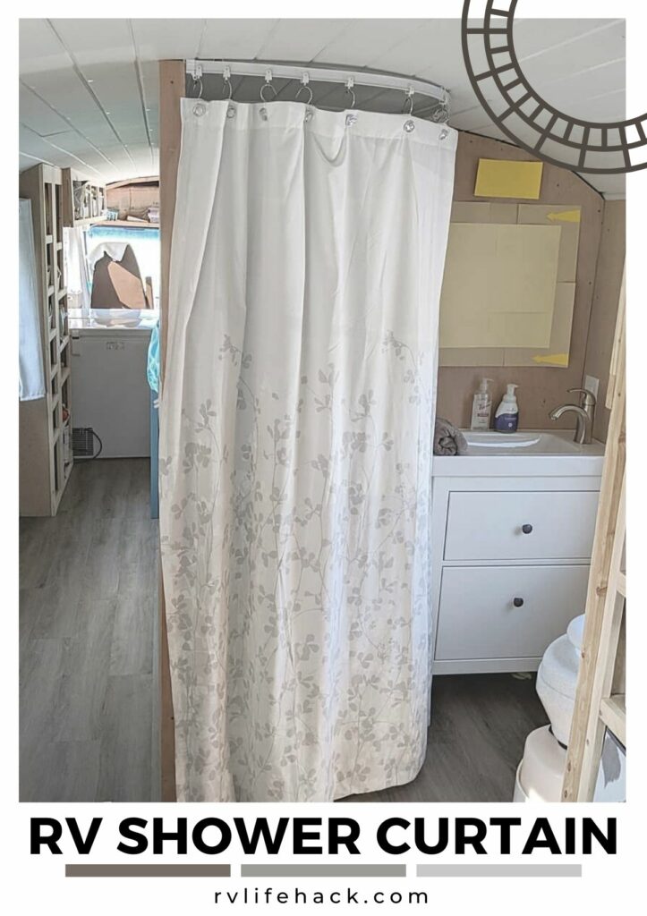 rv shower curtain track