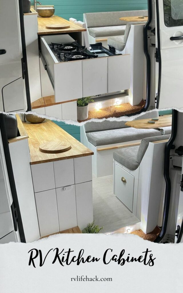 putting shelves in rv kitchen cabinets