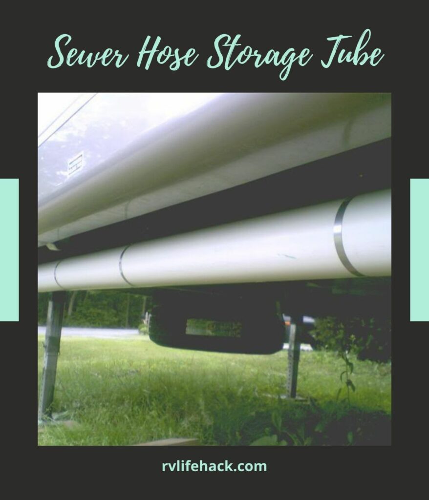 rv portable sewer hose storage